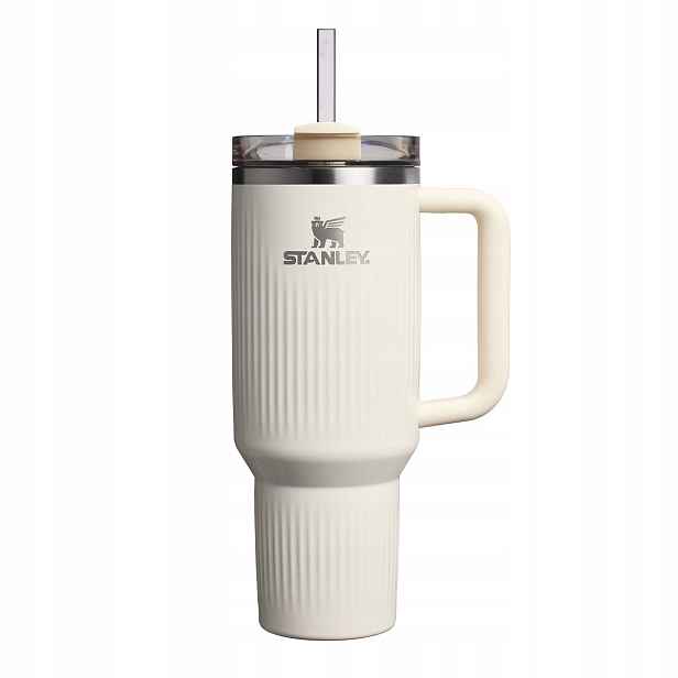 Termohrnek Stanley Quencher H2.0 Fluted 1,18 l s brčkem Cream Gloss