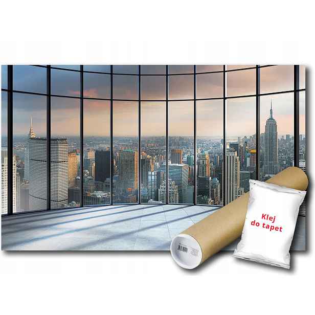 Vinylová Fototapeta Město Pohled New York Okno Terasa New York 208x146