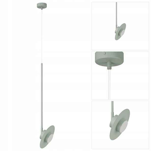 Závěsná lampa Charlie zelená, moderní, v čítárně pro soustředění Sigma