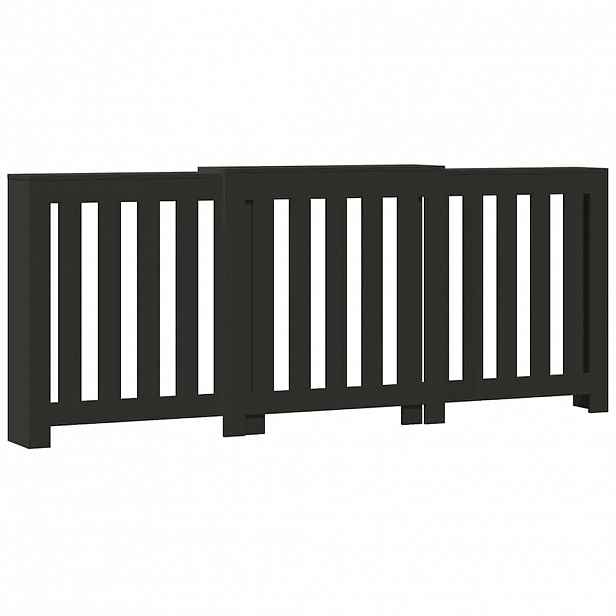 vidaXL Kryt radiátoru Černá 205 x 21,5 x 83,5 cm Kompozitní dřevo