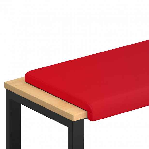 vidaXL Polštář na lavici Umělá kůže Červená Hloubka 35 cm