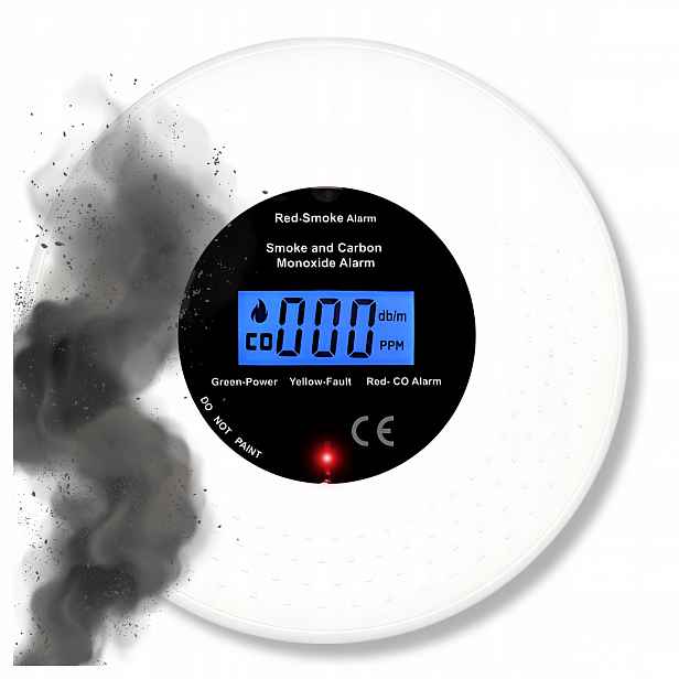 Detektor Oxidu Uhelnatého Kouř Oxidu Uhelnatého 2v1 Certifikovaný Bezdrátový 85dB