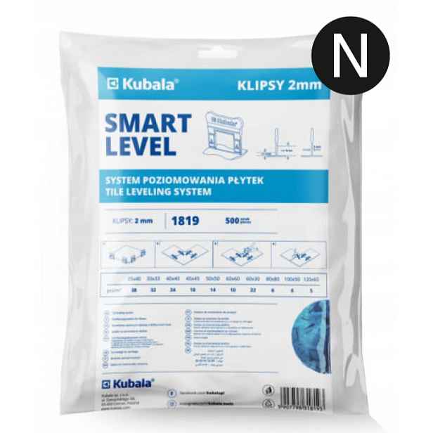 Kubala Nivelační Systém Klipy 2mm 500 Kusů