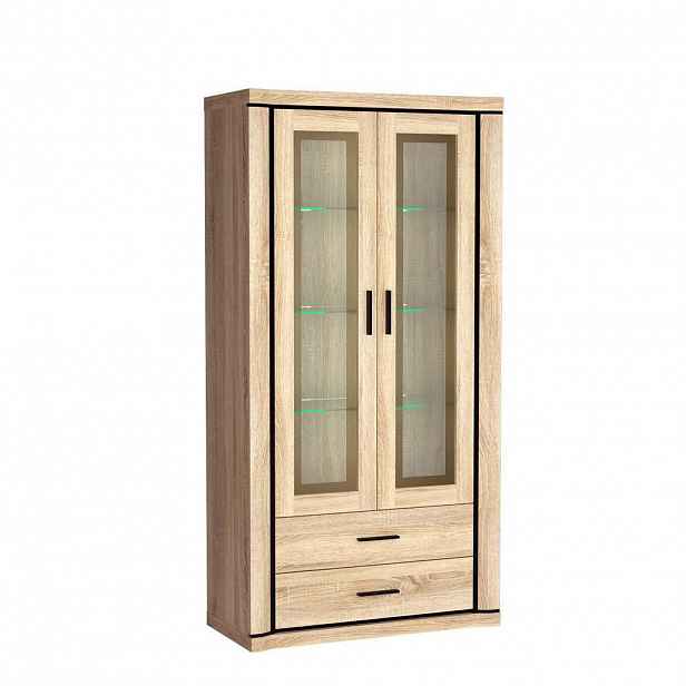 MASSENO VITRÍNA MALAGA 97/192/45 cm Dub Sonoma