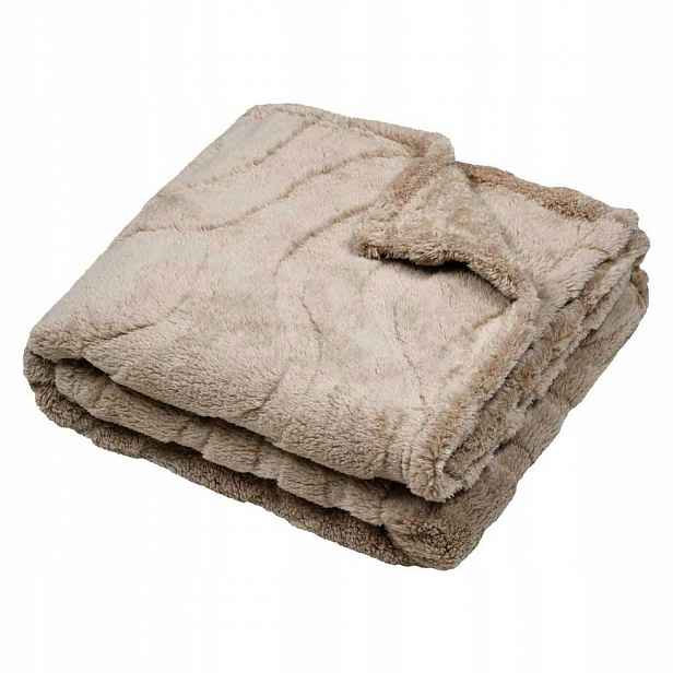 Přehoz Na Postel Polyester 130 X 156 CM Hnědý