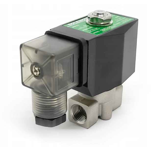 Elektrohydraulický ventil 1/4" No Viton nerezový 24DC