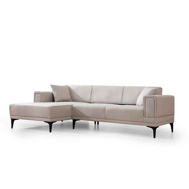 Hanah Home Rohová sedací souprava Horizon 250 cm ecru levá