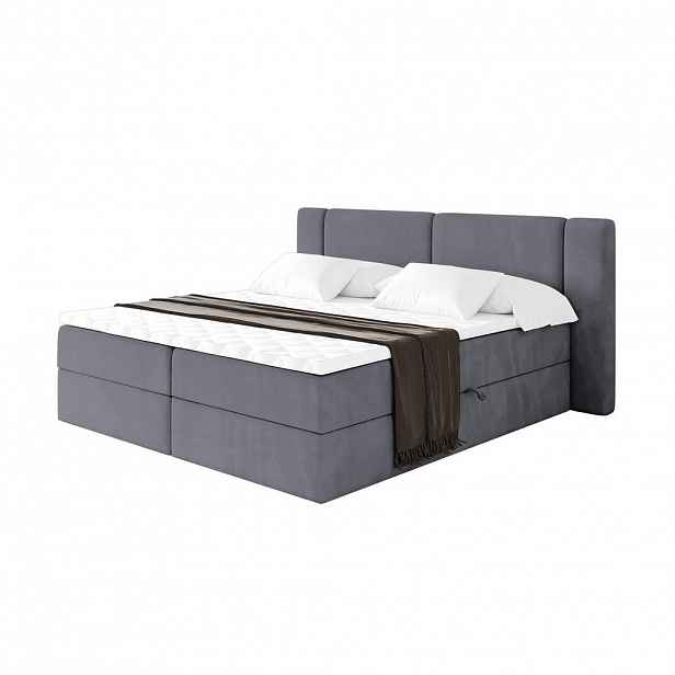 ALTDECOR POSTEL boxspring s matrací H3 - EVON - 180x200 cm Tmavě šedá