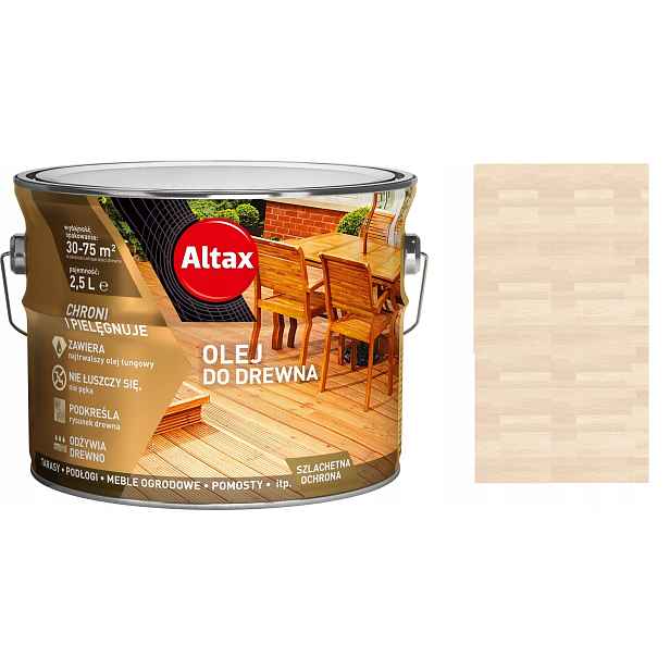 Altax Olej Na Dřevo Pro Terasy 2,5 L Bělený