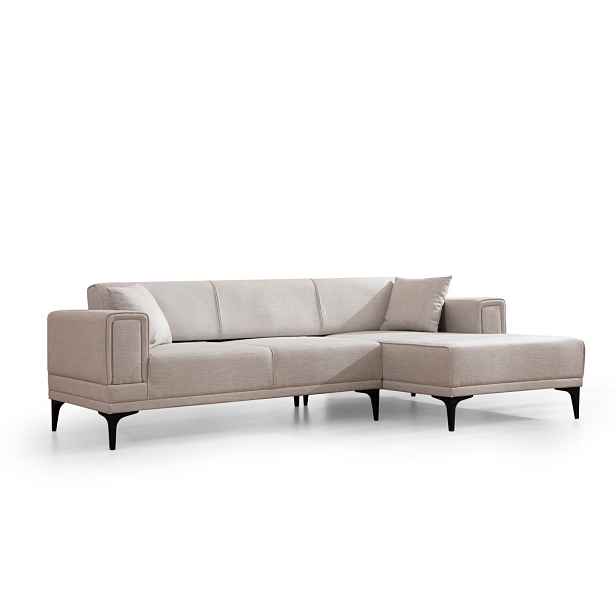 Hanah Home Rohová sedací souprava Horizon 250 cm ecru pravá