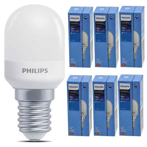 Led žárovka E14 1,7W 15W 150lm T25 2700K teplá pro žárovky chladničky s domácími spotřebiči 6x