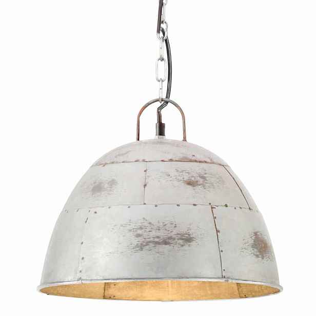 vidaXL Industriální vintage závěsné svítidlo 25 W stříbrné kulaté 31cm