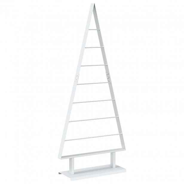 vidaXL Kovový vánoční stromeček KUOPIO 125 cm Ocel Bílá