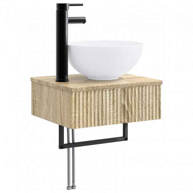 vidaXL Nástěnné umyvadlo Dub sonoma 40 x 35 x 39 cm Kompozitní dřevo
