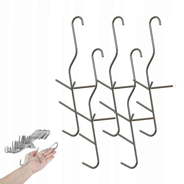 Háky na uzení ryb trojité 18 cm 3 mm nerezová ocel 10 kusů