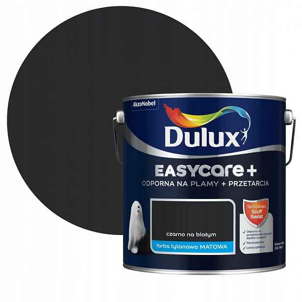 Dulux EasyCare Plus 2,5L Černobílý