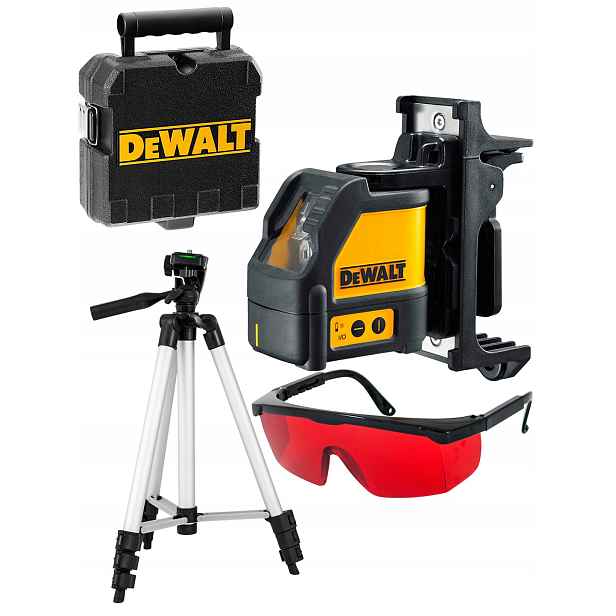 Křížový laser 15 m DeWALT DW088K Stativ Brýle
