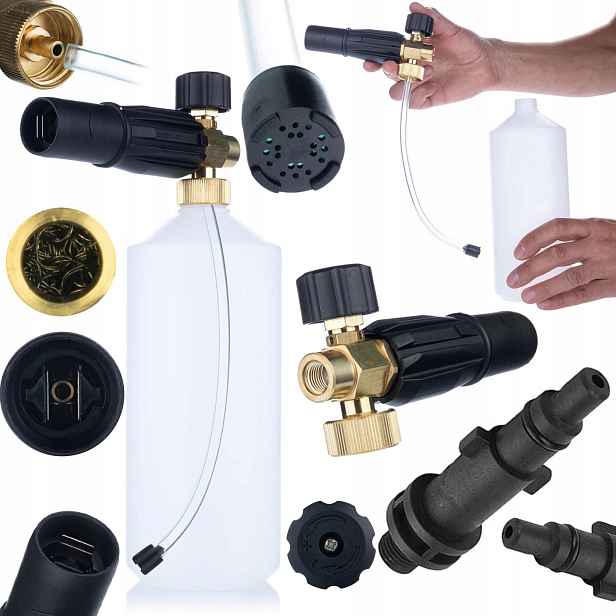 Pěnovačka 1000 1 L Pro Pěnu Tlakové Myčky Nilifsk 1/4F Adaptér G1/4“ M