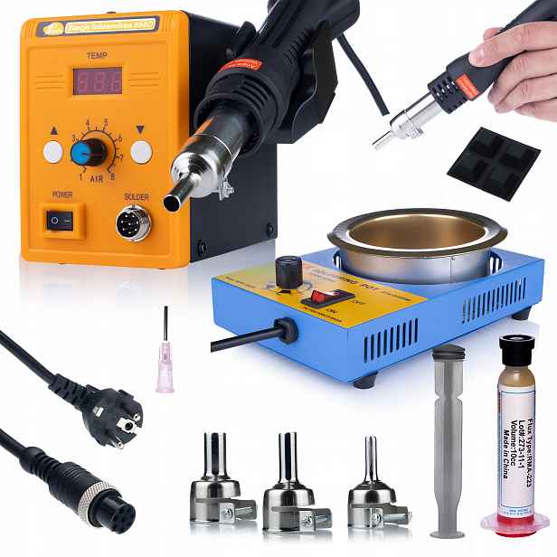 Profesionální Hot-air Pájecí Stanice Rosfix 858D Kelímek Flux RMA-223