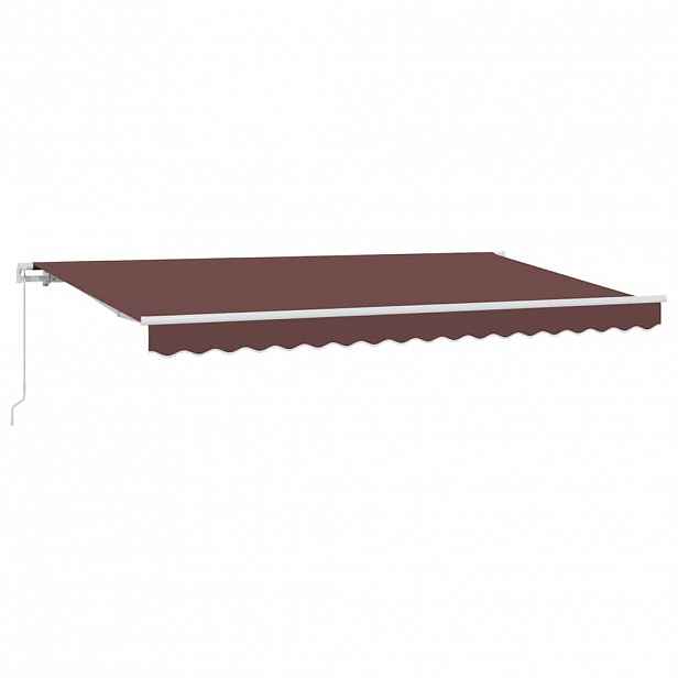 vidaXL Stahovací markýza Hnědá 400 x 200 cm textil
