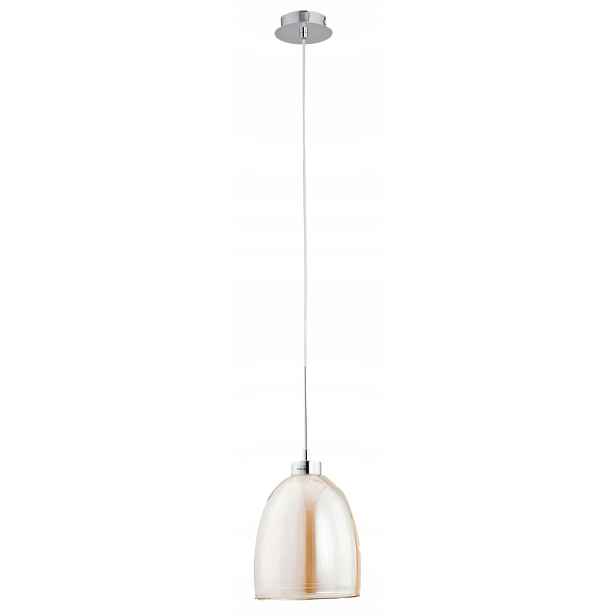 Závěsná lampa Ronda 1x60W E27 chrom sklo 18 cm Alfa