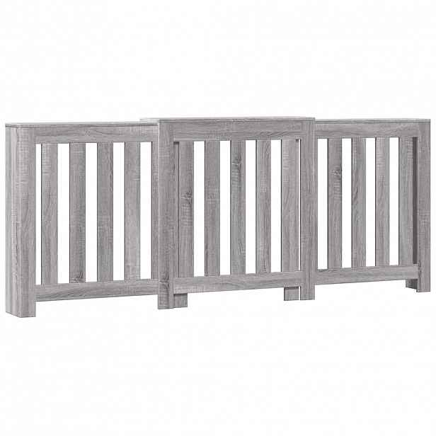 vidaXL Kryt radiátoru Šedý Sonoma 205 x 21,5 x 83,5 cm