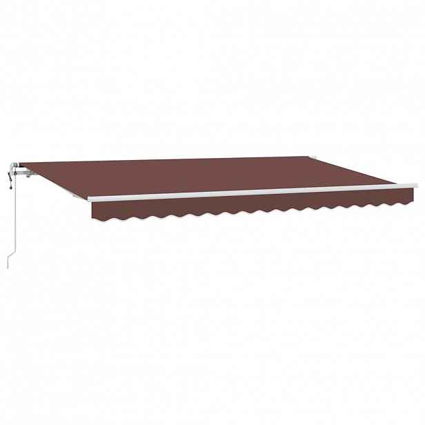 vidaXL Stahovací markýza Hnědá 400 x 200 cm textil