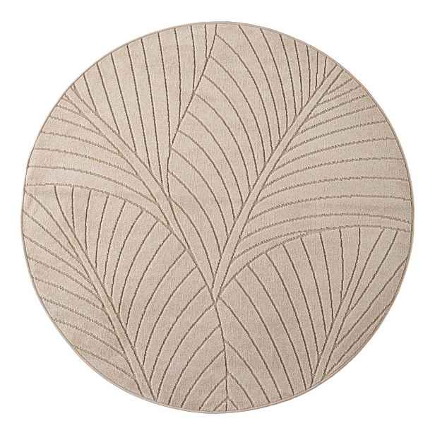 Béžový kulatý vnitřní a venkovní koberec ø 120 cm Nova 1203 – Ayyildiz Carpets