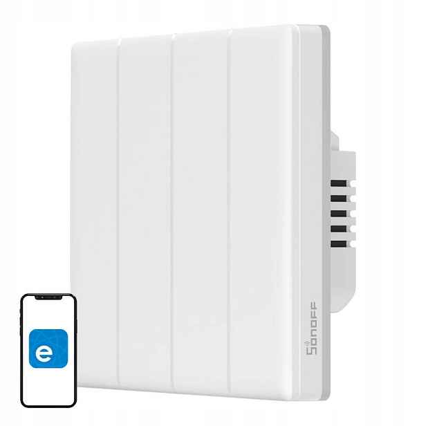 Inteligentní dotykový Wi-Fi nástěnný spínač Sonoff Tx T5 4C (4-kanálový)