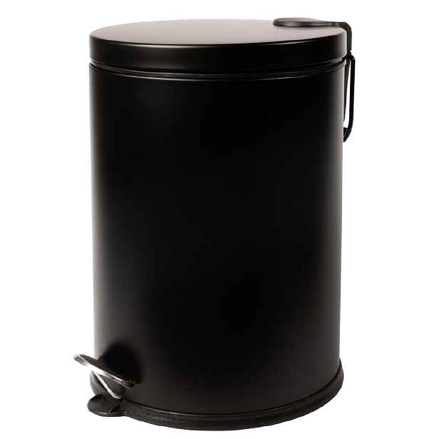 Koupelnový koš na odpadky 30 l ocelový, černý