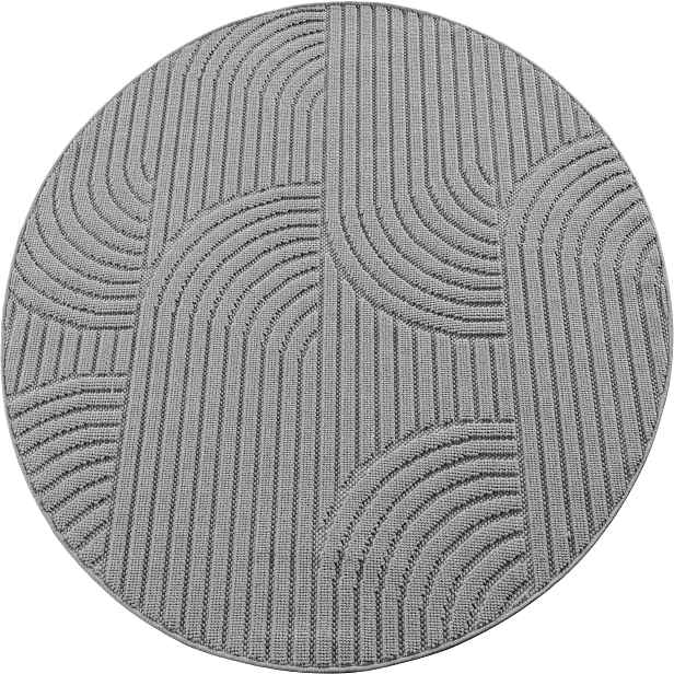 Kusový koberec Helix 2201 silver kruh, 160x160, šedá, chodba / předsíň, Ayyildiz