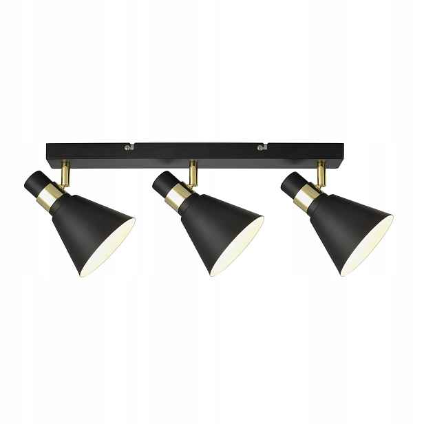 Nástěnná lampa v moderním stylu 3*E14 černá matná