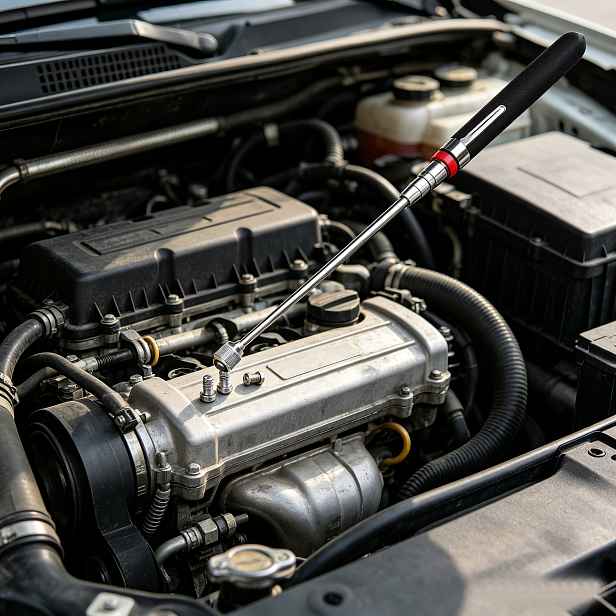TEMU 15-Pound Vysoce Odolný Rozšiřitelný Magnetický Nářadí pro Přesun, Přenosná Magnetická Tyč, Nástroj pro Vyjímání Magnetů z Auta, Vhodné pro