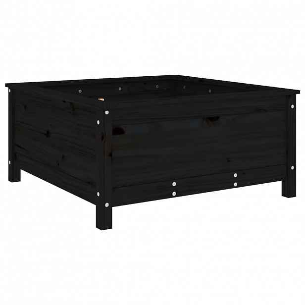 vidaXL Zahradní truhlík černý 82,5 x 82,5 x 39 cm masivní borové dřevo