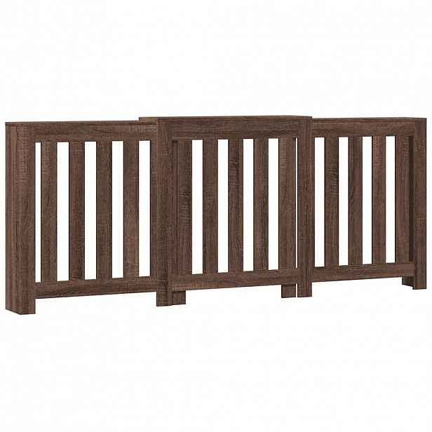 vidaXL Kryt radiátoru Hnědý dub 205 x 21,5 x 83,5 cm Kompozitní dřevo