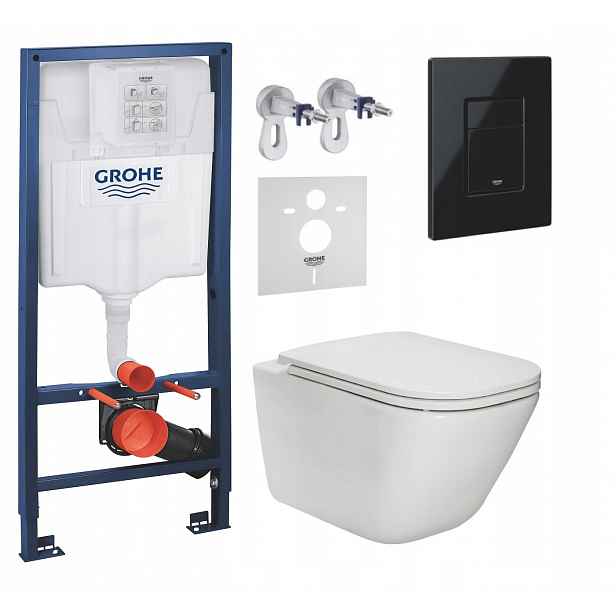 7v1 Podomítkový Wc Set, Stelaz Grohe, Wc Mísa Rim Roca Gap, Tlačítko
