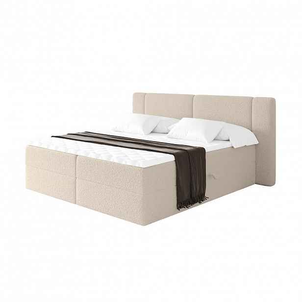 ALTDECOR POSTEL boxspring s matrací H4 - EVON - 200x200 cm Tmavě béžová