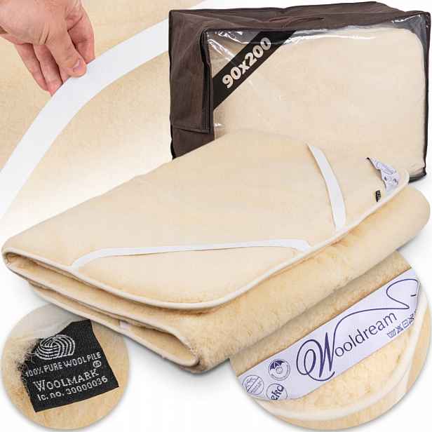 Chránič Na Matrace Antialergický 100% Merino Vlna Prodyšný 90x200