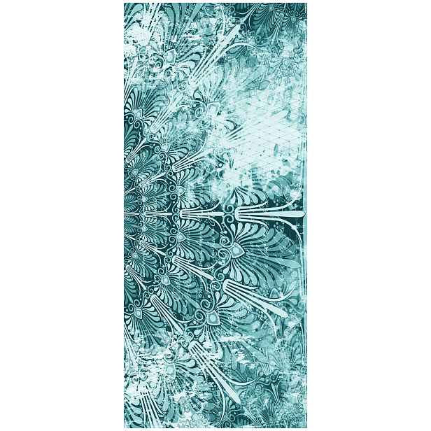 Samolepka Fototapeta Tyrkysová symetrie a elegance vintage ornamentu 91x211