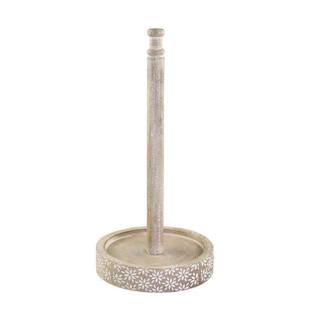 Stojan na kuchyňské utěrky z mangového dřeva s řezbami Tours - 18*36 cm Chic Antique