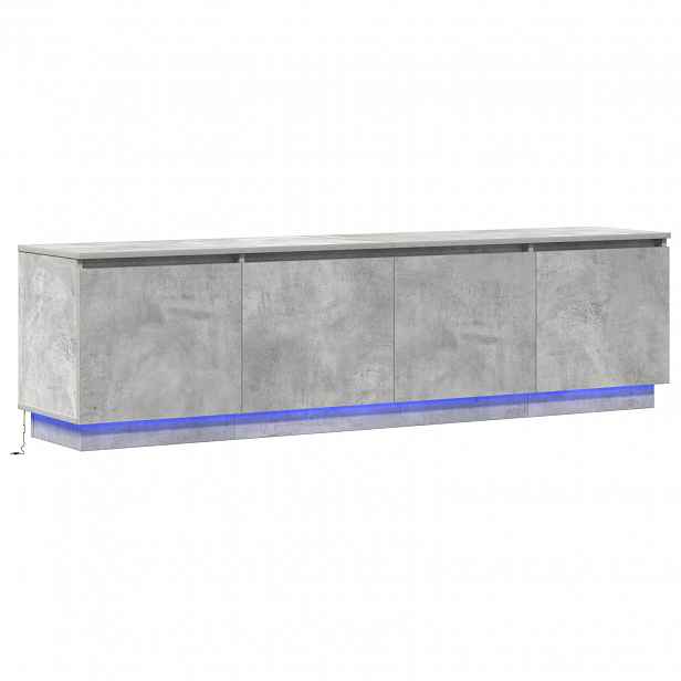 vidaXL Televizní skříň 180 x 38 x 49 cm Betonově šedá Kompozitní dřevo