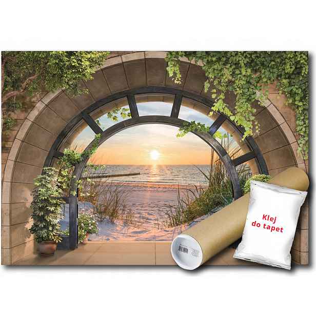 Vinylová fototapeta pláž moře výhled 3D 152x104
