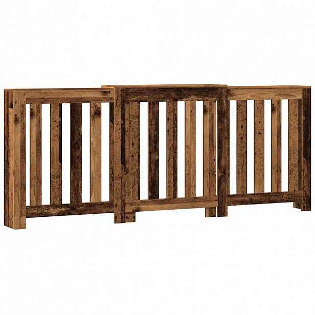 vidaXL Kryt radiátoru Staré dřevo 205 x 21,5 x 83,5 cm