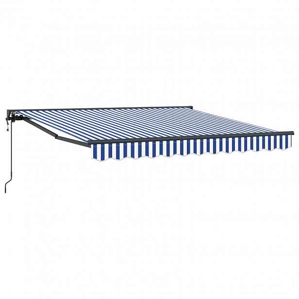 vidaXL Rám markýzy Modrá a bílá 300 x 250 cm