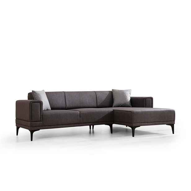 Hanah Home Rohová sedací souprava Horizon 250 cm tmavě šedá pravá