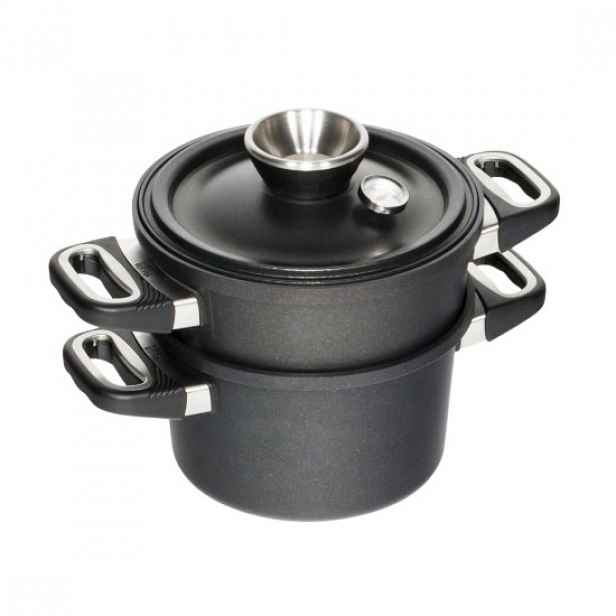 Parní varná sada, 3 ks, hliník, 24 cm/4,5 l - AMT Gastroguss