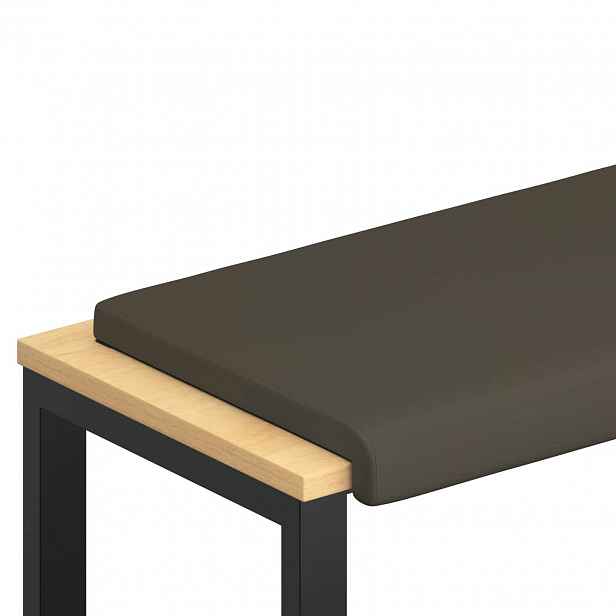 vidaXL Polštář na lavici Umělá kůže Šedá Hloubka 35 cm