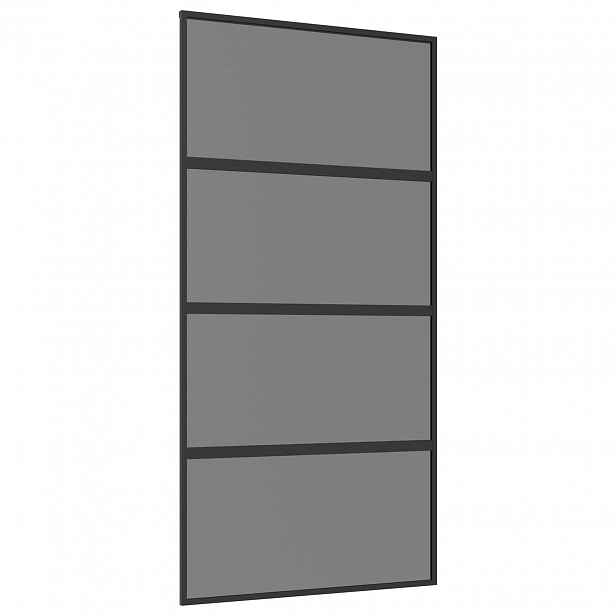vidaXL Posuvné dveře 102.5 x 205 cm Tvrzené sklo a hliník