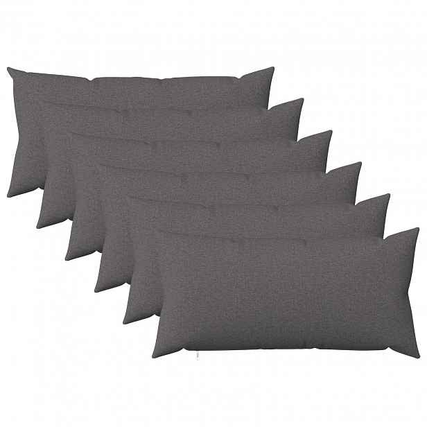vidaXL Povlak na polštář 6 ks HEERLEN Světle šedá 40 x 80 cm Textil
