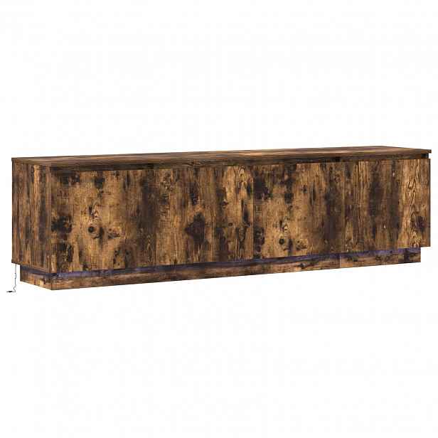 vidaXL Televizní skříň 180 x 38 x 49 cm Kouřový dub Kompozitní dřevo